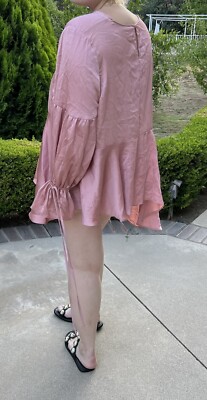 New Lost Ink ASOS Torrid Mauve Nude Pink Blouse Tunic Bell Sleeve Boho 5X