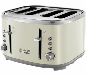 RUSSELL HOBBS Bubble 24411 4-Slice Toaster - Cream - Currys