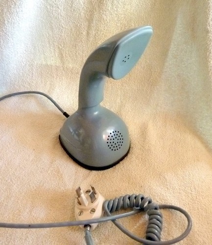 Seltenes Vintage Cobra Kobra Telefon LM Ericsson in Grau/Blau Schweden 50er