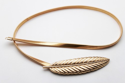 Caliente Mujeres Hip Cintura Alta Metal Dorado Flaco Fancy Cinturón Elástico - Imagen 11 de 11