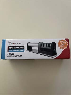 Priority Chef 4 Stage Pro Diamond  Knife Sharpener Free Shipping ~ NIB