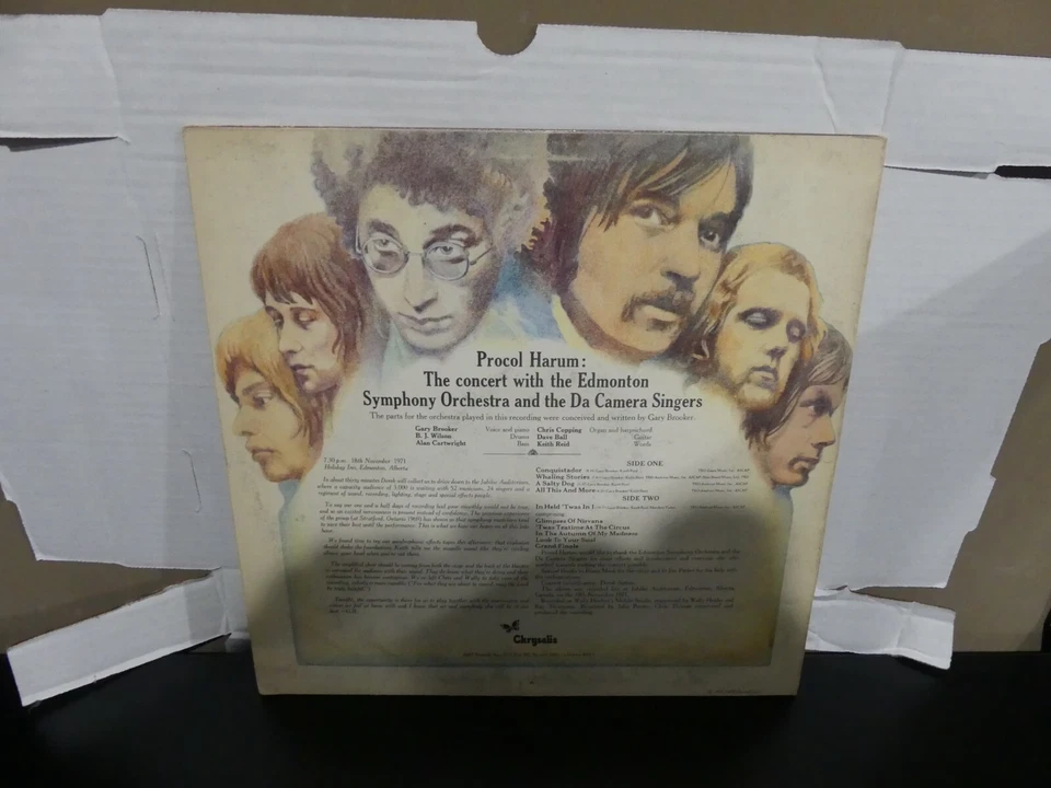 Procol Harum Live With The Edmonton Symphony Orchestra Vinyl LP 1972 A&M SP-4335 - Imagem 2 de 2