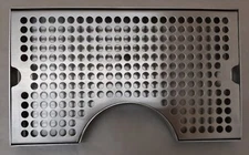 Kegco 12" x 7" Surface Mount Drip Tray 3" Column Cut-Out with Drain SEDP-127-D