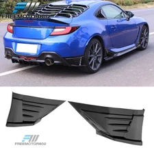 Fits 22-25 Subaru BRZ & Toyota GR86 JDM Gloss Black 2PCS Rear Bumper Aprons PP