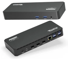 Plugable USB C Triple Display Docking Station with Laptop Charging, Thunderbolt