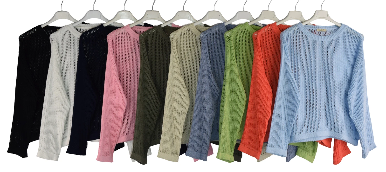 Ladies Italian Lagenlook Crochet Knit Long Sleeve Top Summer Mesh Knit Sweater
Opens in a new window