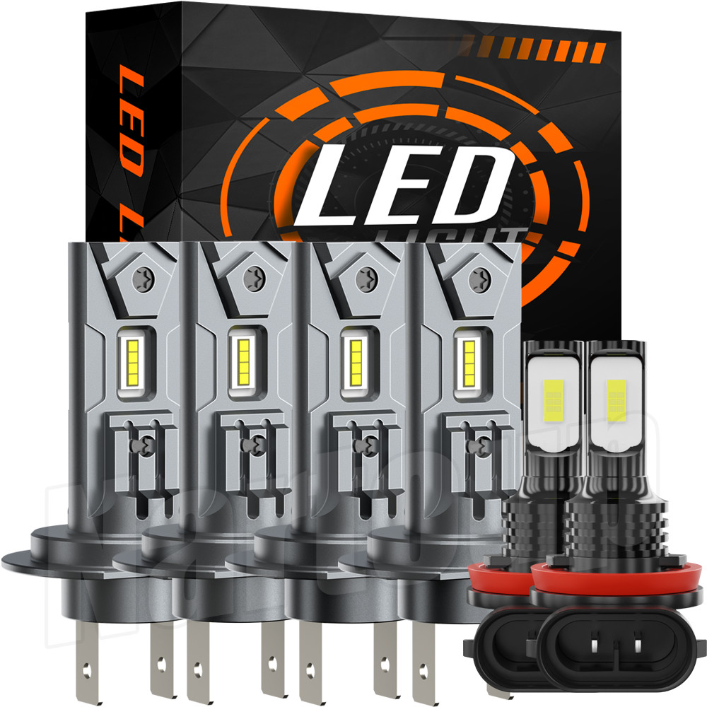 Combo LED Headlight Fog Light Bulbs Kit 6000K For BMW 328i 325xi 330xi 2002-2006