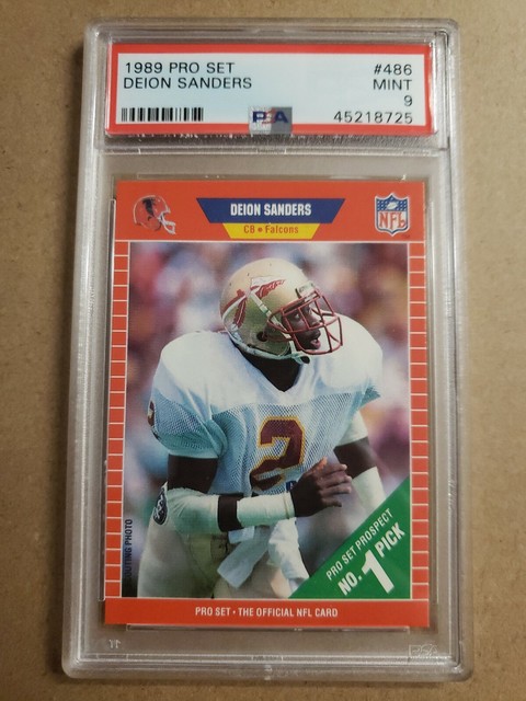 1989 Deion Sanders Pro Set Rookie Card 486 PSA 9 EBay