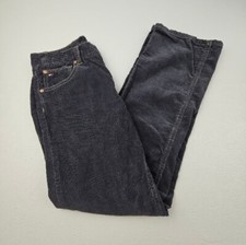 Tommy Hilfiger Unisex Kids Size 12 Cotton Black Corduroy Pants Straight Leg