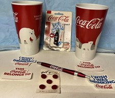 Vintage Coca Cola Coke For Santa Fridge Magnet And Mixed Lot Of 9 Pieces