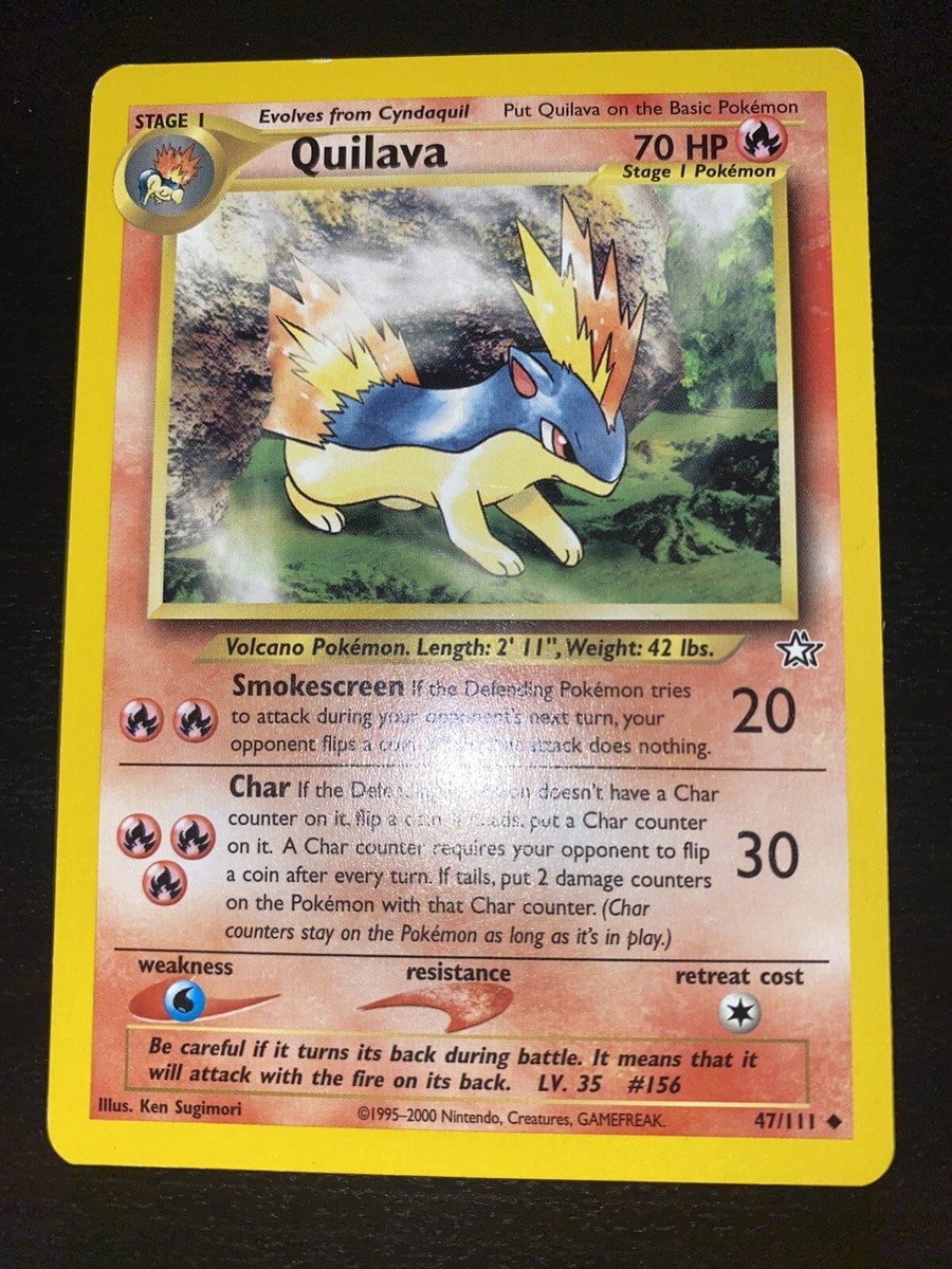 Quilava 1st Edition 47/111 Neo Genesis Vintage Pokemon card *MINT CONDITION* Quilava 1st Edition 47/111 Neo Genesis Vintage Pokemon card *MINT CONDITION*