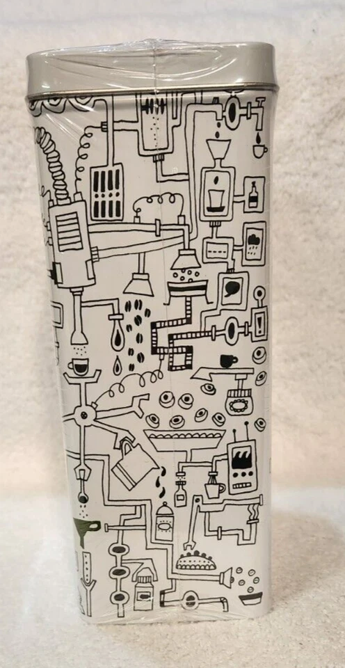 IKEA TRIPP Set of 3 Nesting Metal Canisters Tins Black & White Accent Colors NIP - Image 3 of 4