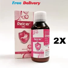 2X Bottle RELCER GEL Recommended for Gastric or Acid Reflux 100ML FREE SHIPPING