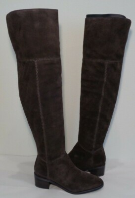Coach Size M LUCIA SPLIT SUEDE Chestnut Over The Knee Boots
