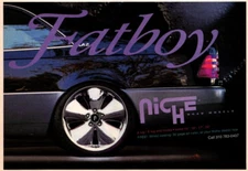 Fatboy Road Wheels Lowrider 1996 Vintage Print Ad Approx 6x9"
