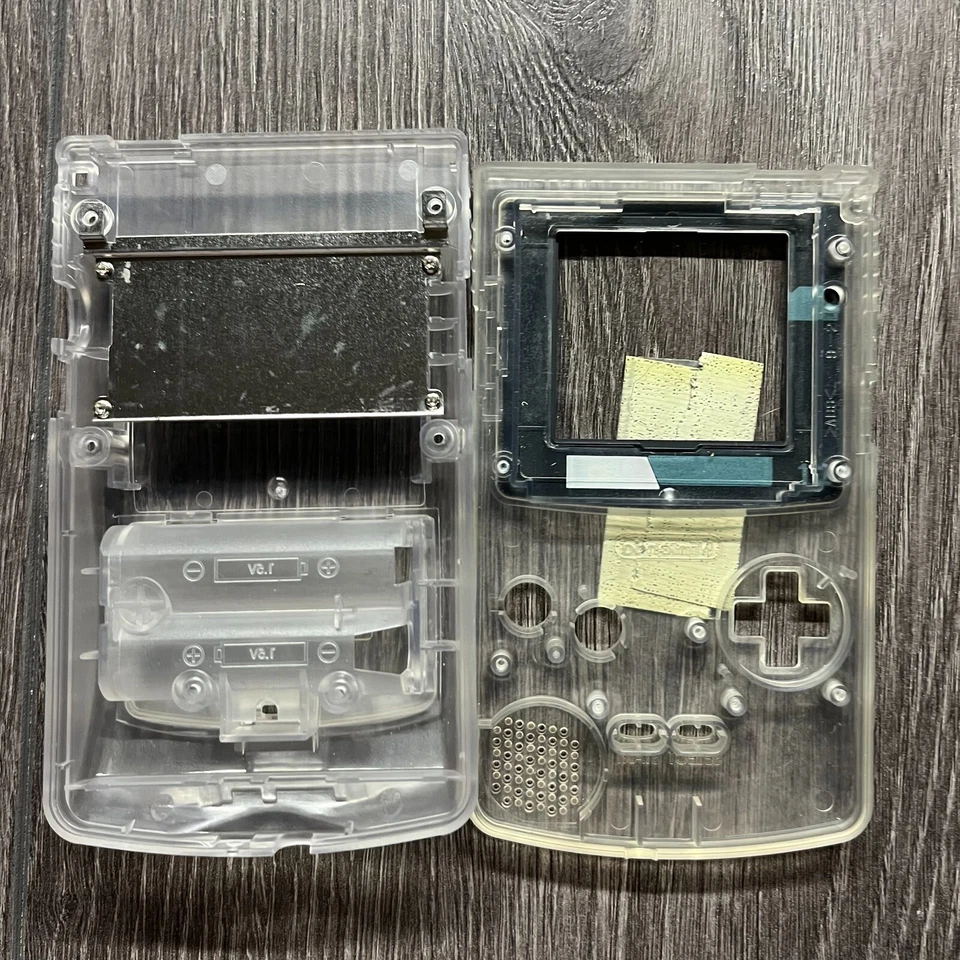 Gameboy Color GBC OEM Original Replacement Shell w/ Battery Cover Clear - Image 4 of 4