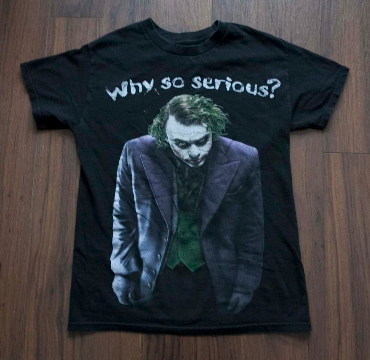 The Dark Knight Movie Joker Heath Ledger Batman T Shirt Size S