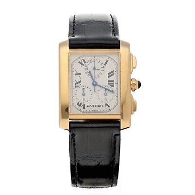 Cartier Tank Francaise Chrono 1830 18k Yellow Gold Leather