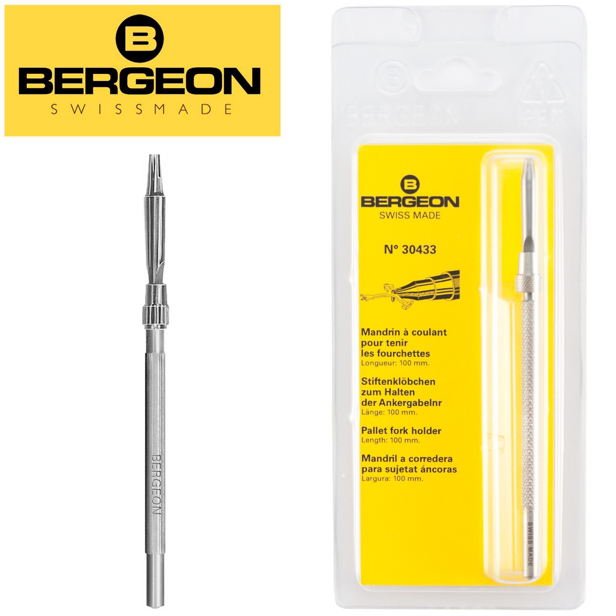 Set Pali Rivettabili Bergeon 1902 Per Orologiai - 36 Pezzi In Acciaio Temprato, Diametri Da 0.50 A 2.50 Mm, Svizzeri