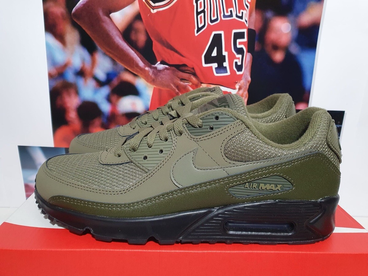 Nike Air Max 90 Reflective Swoosh Medium Olive Men's UK 10 EUR 45