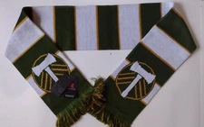 NEW/W TAG Portland Timbers Green And Gold Striped Scarf