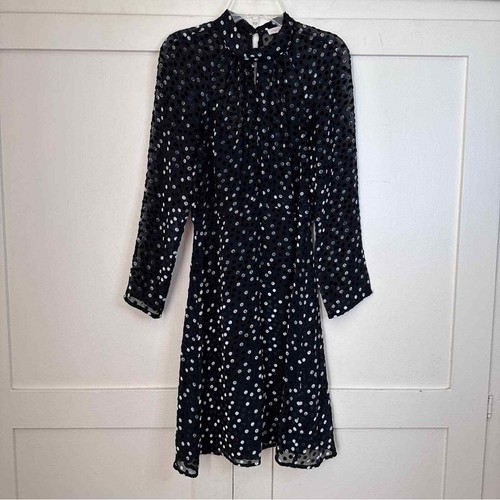 rebecca taylor keyhole polka dot dress