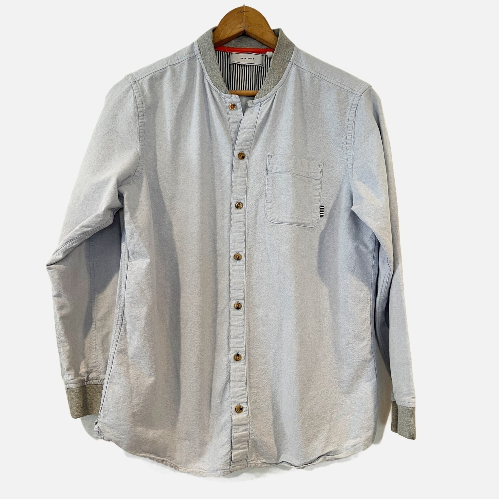 Five Four Chambray Denim Button Front Buttons Kni… - image 1