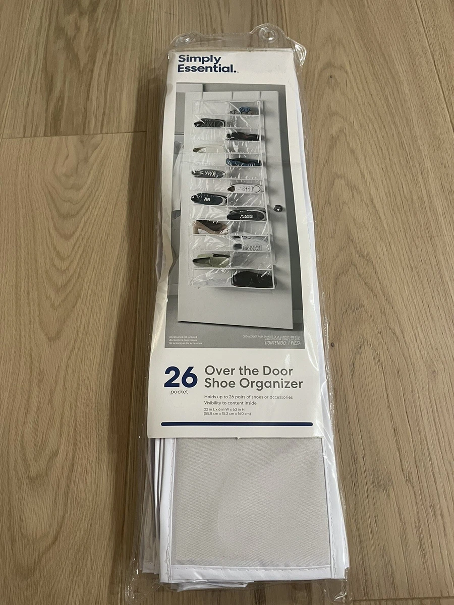 simply essential over the door shoe organizer 26 pair