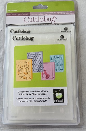 Carpetas de estampado Provo Craft Cuttlebug NIFTY FIFTIES #2000612 Starburst/Carpa - Imagen 1 de 3