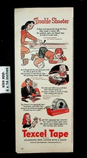 1946 Texcel Tape Cellophane Sticky Trouble Shooter Woman Vintage Print Ad 25771