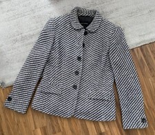 Rena Lange Blazer Wolle Grau Beige Gr. 36