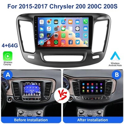 Carplay For 2015-2019 Chrysler 200 200C 200S Android 13 Car Stereo Radio GPS FM