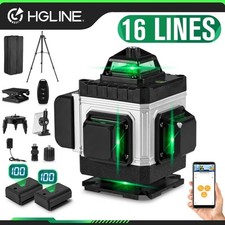 12 Line Laser Level Cross Measure Tool with Tripod + 2 Batteries Self Leveling