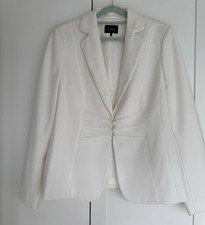 Damen Blazer Jacke, weiß, Chiffon, Größe 44. Neu.