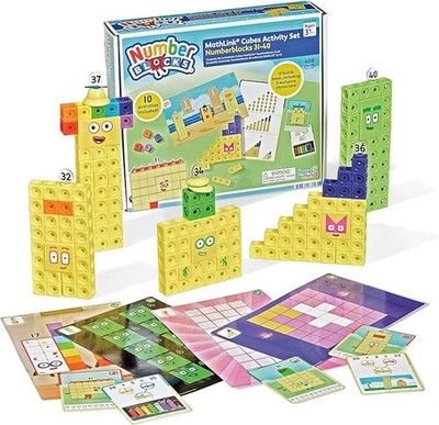 Numberblocks 31-40 Mathlink Cubes Activity Set - Learn Numbers & Early Math Skil