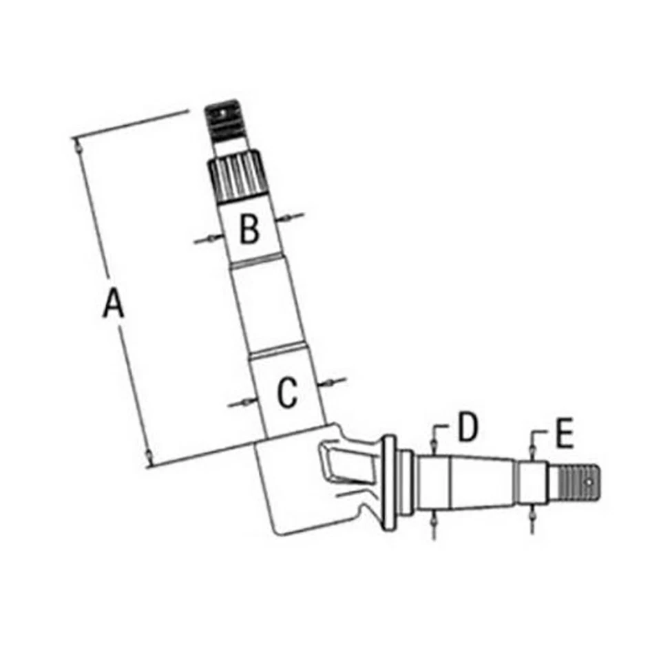 A57441 Novo Eixo LH/RH Compatível com Estojo Trator 730 830 930 1030 - Imagem 4 de 4
