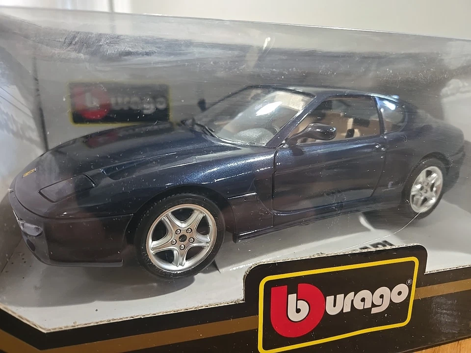 Bburago Ferrari 456 GT 1992 escala 1:18 diecast azul hecho en Italia #3036 Foto 2 de 4
