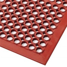 Notrax 562S0035RD 563 Sanitop® Drainage AntiFatigue 3' x 5' Red