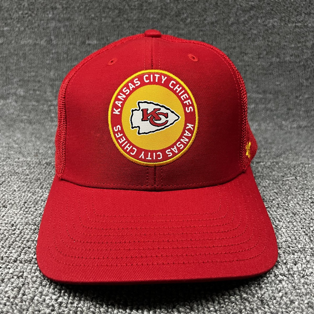 47 Brand Kansas City Chiefs Trophy Stretch Fit Trucker Hat Red Mesh Adjustable