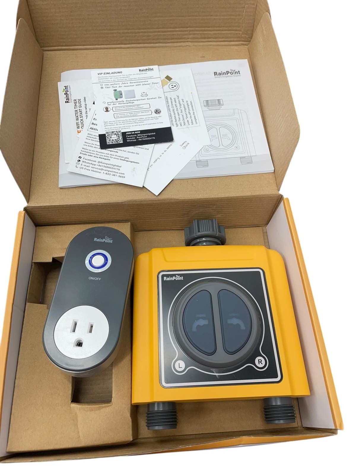 RAINPOINT 2 Zone WiFi Irrigation Water Timer Hose Timer TTV203WRF