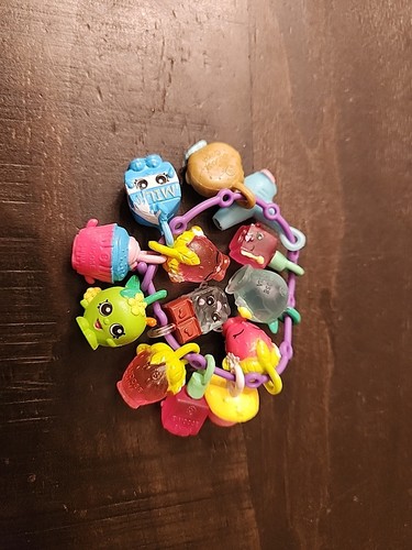 Shopkins Charms Lot Of 13 Pieces + Bracelet