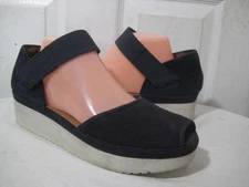 L' AMOUR DES PIEDS Amadour Blue Suede Platform Comfy Mary Jane Sandal Size 11 M