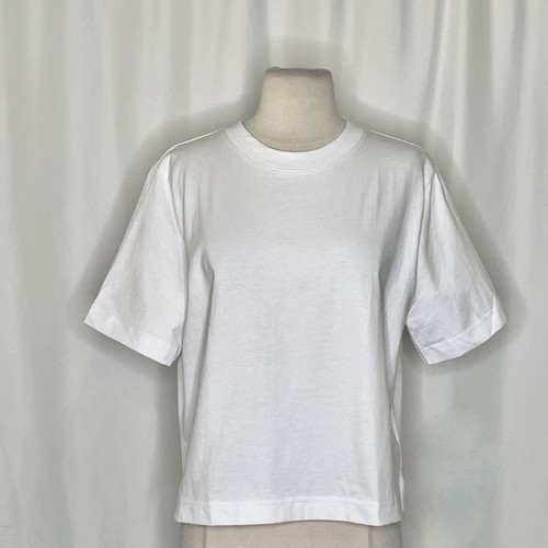 NWT! J. CREW Relaxed Premium Weight Cropped T-Shirt Shirt Top Solid White Medium - Picture 3 of 14