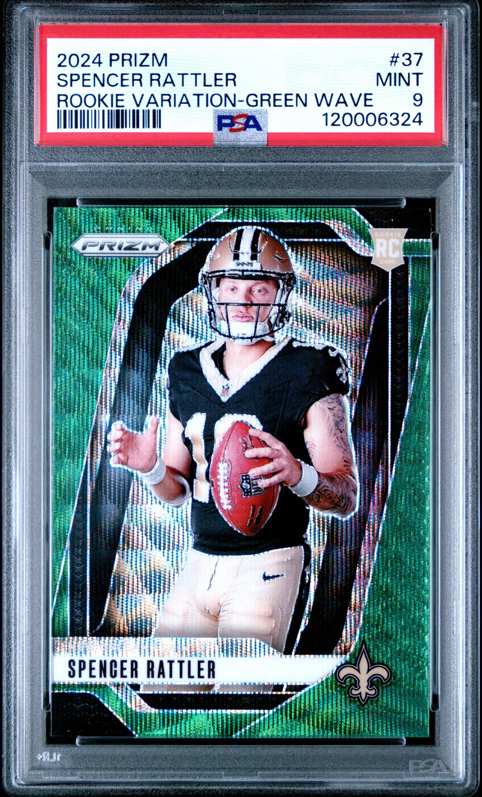Spencer Rattler Panini Prizm Rookie Variation #37 Green Wave