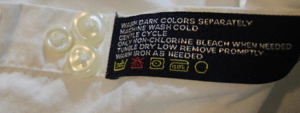 Nautica Long Sleeve Dress Shirt Mens 16.5 34/35 White button down Vintage Oxford - Image 3 of 4