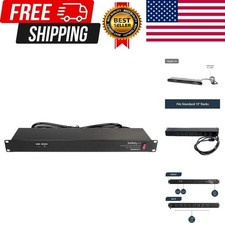 8 Outlet Horizontal 1U Rack Mount PDU Power Strip for Network Server Racks - ...