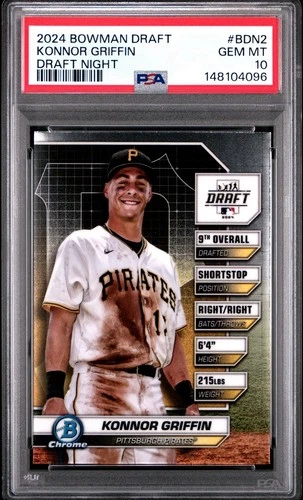 2024 Bowman Draft Konnor Griffin - Draft Night  BDN2 * PSA 10 *