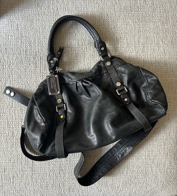 Marc Jacobs Dr Groovee Shoulder Bag Black Grey Anthracite Color
