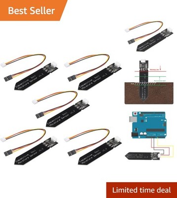 Corrosion Resistant Capacitive Soil Moisture Sensor - 5PC Set for DIY Projects