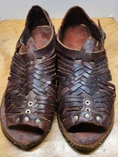 Auténticos HUARACHES mexicanos vintage años 80 talla 9 se adapta a banda de rodadura de neumáticos más grandes usados en excelente estado